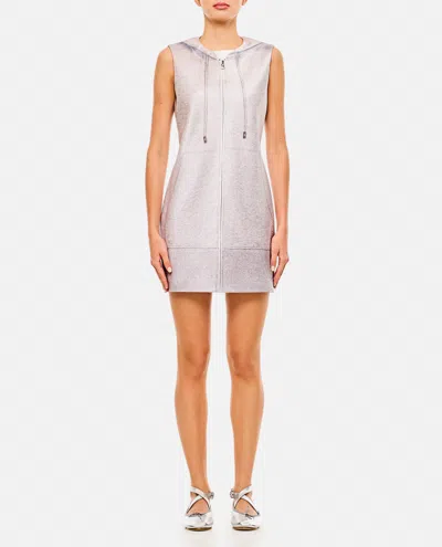 JW ANDERSON GREY MELANGE MINI SHIFT DRESS