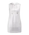 Jw Anderson Zipped Hoodie Mini Dress In White