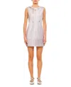 Jw Anderson Zipped Hoodie Mini Dress In Gray