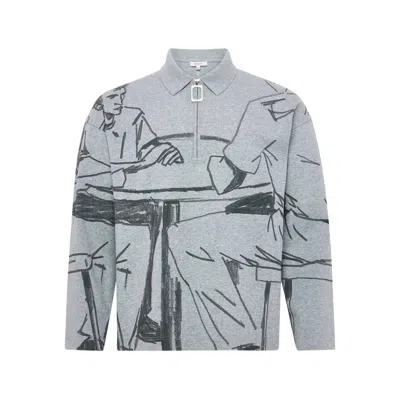JW ANDERSON JW ANDERSON GREY SWEATERS & KNITWEAR - SWEATSHIRTS MEN