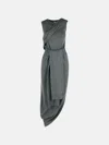 Jw Anderson Grey Wool Blend Dress