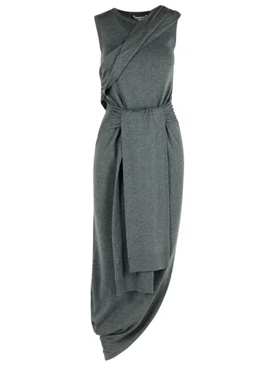 Jw Anderson Grey Wool Blend Dress Women In Gray