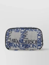 JW ANDERSON GRID PATTERN LOGO CANVAS POUCH