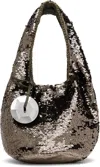 Jw Anderson Gunmetal Mini Sequin Shopper Bag In 975 Gunmetal