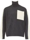 Jw Anderson Half-zip Cardigan In Gray