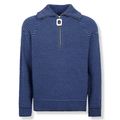 JW ANDERSON HALF-ZIP COLLARED SWEATER