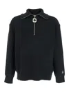 Jw Anderson Half Zipper Shirt In Black