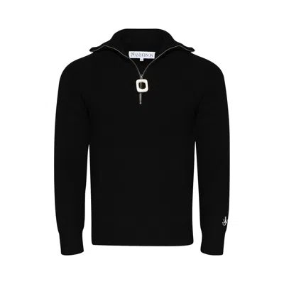 Pre-owned Jw Anderson Half Zip Jumper 'black' | Men's Size M