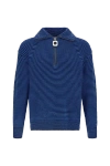 Jw Anderson Half Zip Sweater Sweaters And Cardigans Multicolor In Blue