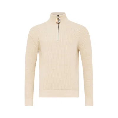 Pre-owned Jw Anderson Half Zip Jumper 'ivory' | White | Men's Size L