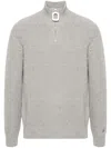 Jw Anderson Jwa Cotton Blend Half Zip Sweater In 灰色