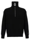 Jw Anderson Half Zipper Shirt In Black