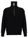 Jw Anderson Half Zipper Shirt In Black
