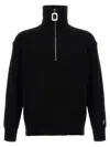 Jw Anderson Half Zipper Shirt In Black