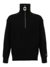 Jw Anderson Half Zipper Shirt In Black