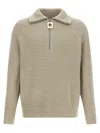 Jw Anderson Half Zip Sweater Sweaters And Cardigans Multicolor In Neutral
