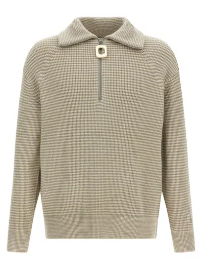 Jw Anderson Half Zip Sweater Sweaters And Cardigans Multicolor In Neutral