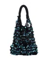 Jw Anderson J. W. Anderson Aquatic Green Sequin Hobo Bag In Black