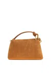 Jw Anderson Pleated Cross-body Bag Gold-tone Hardware In Brown