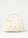 Jw Anderson Knit Top Handle Shoulder Bag In White
