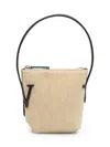 Jw Anderson Anchor Chenille Mini Top Handle Bag In Beige O Tan