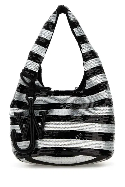 Jw Anderson Embellished Fabric Shopping Bag In Multicoloured