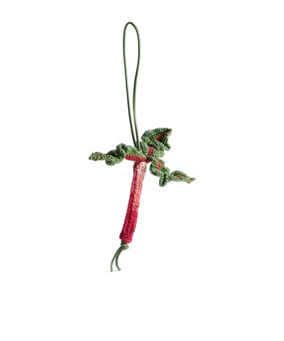 Jw Anderson Hand-crocheted Rhubarb Charm In Green