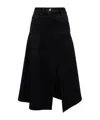 Jw Anderson Hanky-hem Asymmetric Skirt In Black