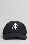 Jw Anderson Curved Peak Logo Embroidered Baseball Cap