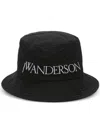 Jw Anderson Logo Bucket Hat In Black
