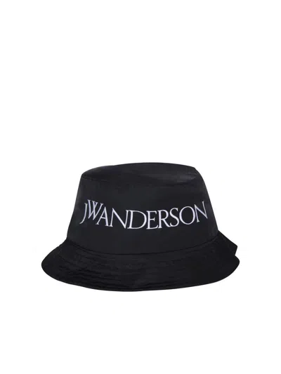 Jw Anderson Black Nylon Blend Bucket Hat
