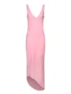 Jw Anderson V-neck Satin Midi Dress