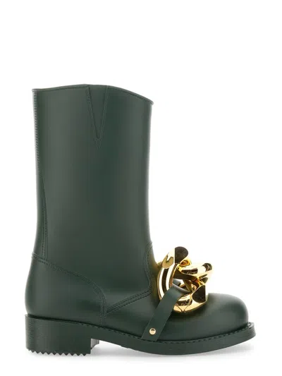 Jw Anderson High Boot Chain In Green