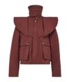Jw Anderson High Collar Long Sleeve Casual Jacket In Red