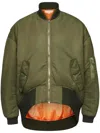 Jw Anderson High-low Bomber Jacket In Green
