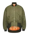 Jw Anderson High-low Bomber Jacket In Green