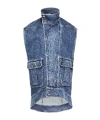 Jw Anderson High-neck Denim Gilet In Blue