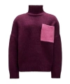 Jw Anderson Multicolor Patch Pocket Sweater In Black