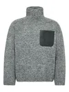 Jw Anderson J. W. Anderson Leather Patch Pocket Jumper In Gray