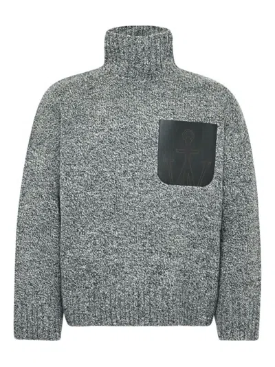 JW ANDERSON HIGH NECK GREY SWEATER