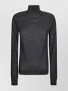 Jw Anderson J. W. Anderson Fitted Grey Turtleneck Jumper In Black