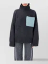 Jw Anderson J.w. Anderson Patch Pocket High Neck In Grey