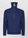 Jw Anderson Half Zip Sweater Sweaters And Cardigans Multicolor In Blue