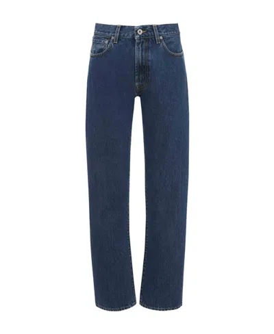 Jw Anderson High-rise Straight-leg Jeans In Blue