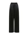 Jw Anderson Wide-leg Pleated Pants In Black