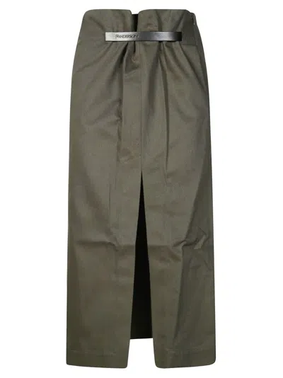 JW ANDERSON HIGH-SLIT SKIRT WITH STRAP DETAIL