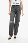 Jw Anderson High Waist Boot Cut Jeans With Cut Out Details 20cm Grösse 36 In Black