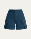 Jw Anderson Cargo Twill Shorts In Light Indigo