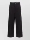 Jw Anderson 'high Waist Wide Leg Trousers With Anchor Embroidery'