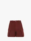 Jw Anderson High-waisted Cargo Twill Shorts In Red